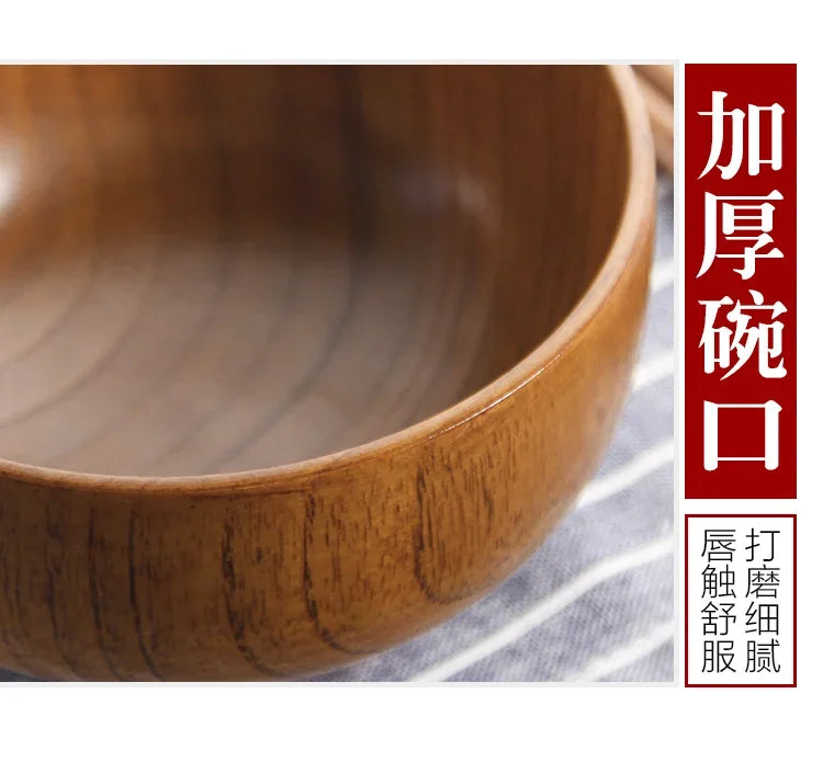 Soup Bowls - Retro Wooden Small