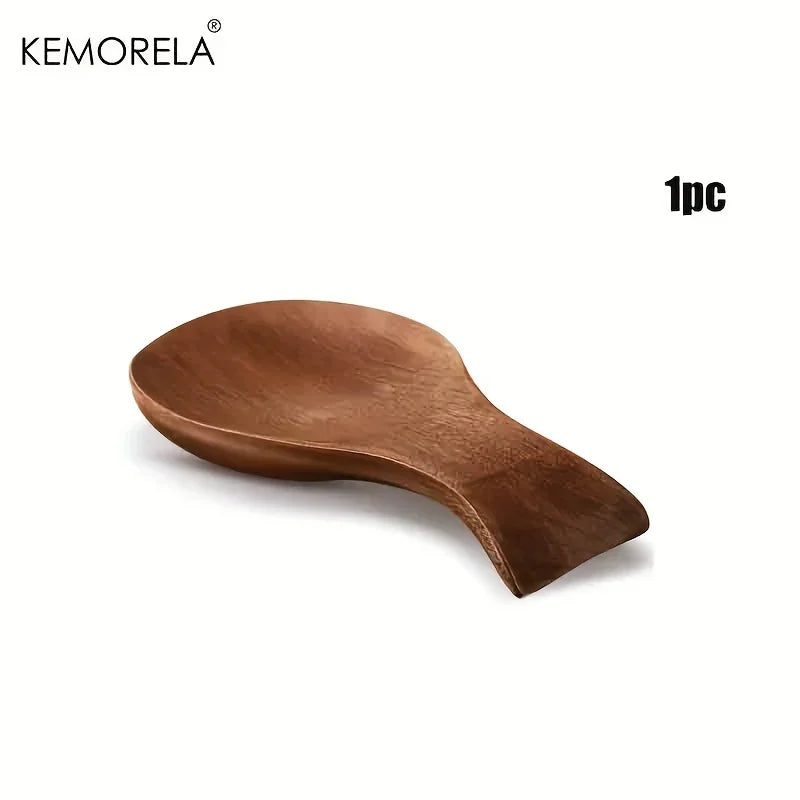 Spoon Rest - Rustic Wooden Brown