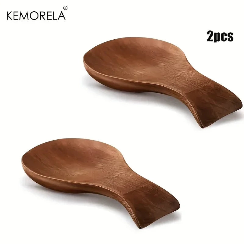 Spoon Rest - Rustic Wooden Brown