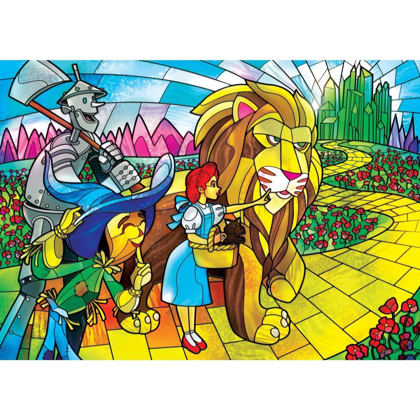 Stained Glass Wizard of Oz 500 Piece Jigsaw Puzzle | Masterpieces Puzzles
