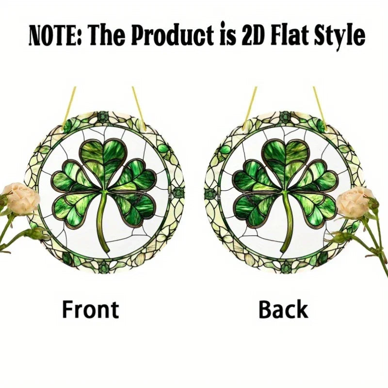 Sun Catcher - Stained Glass Green Round