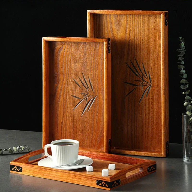 Tea Tray - Portable Wood Small