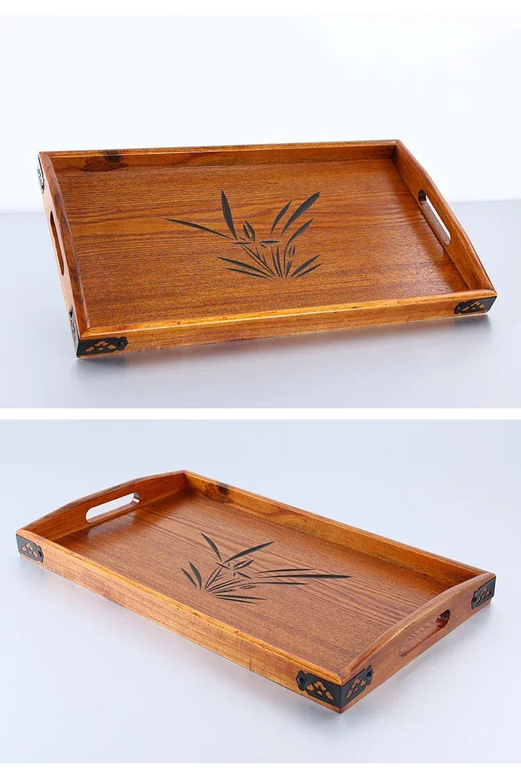 Tea Tray - Portable Wood Small