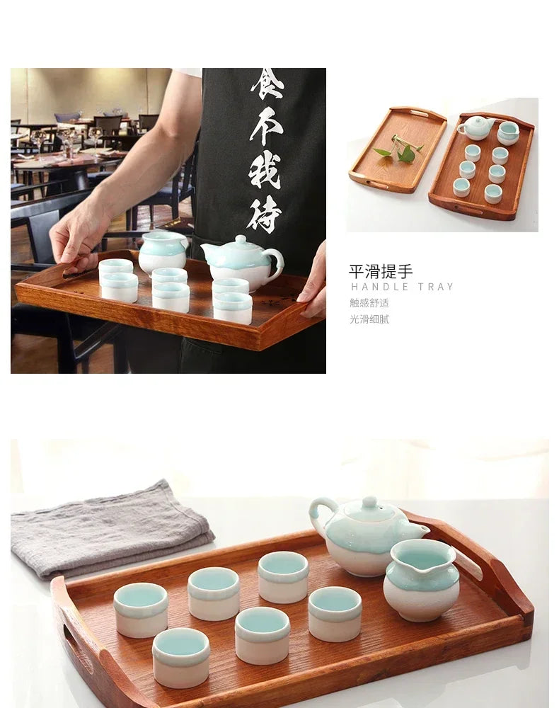 Tea Tray - Portable Wood Small