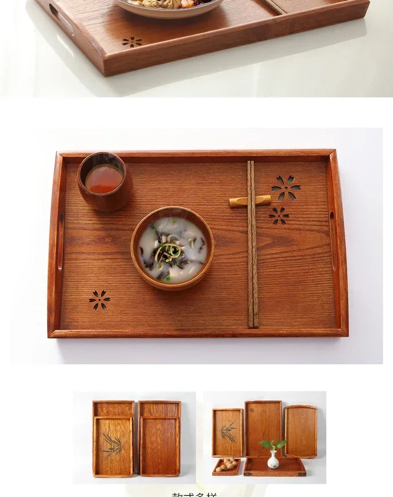 Tea Tray - Portable Wood Small