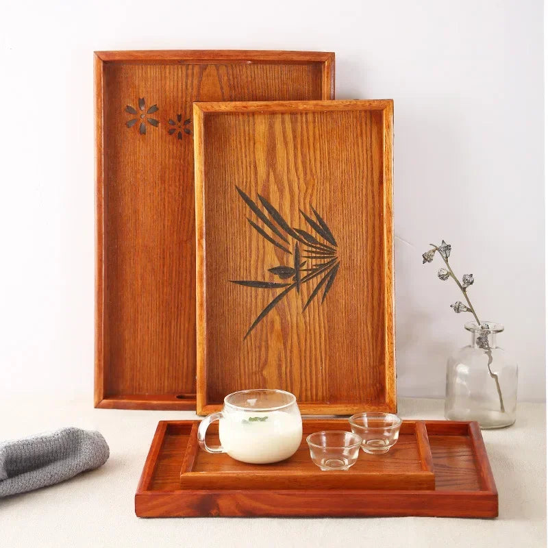 Tea Tray - Portable Wood Small
