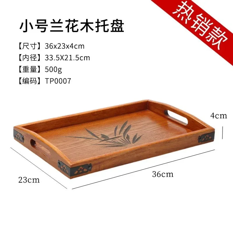 Tea Tray - Portable Wood Small