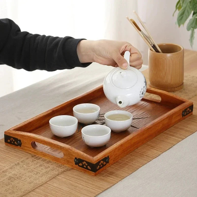 Tea Tray - Portable Wood Small