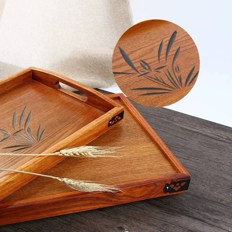 Tea Tray - Portable Wood Small