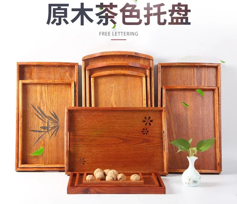 Tea Tray - Portable Wood Small