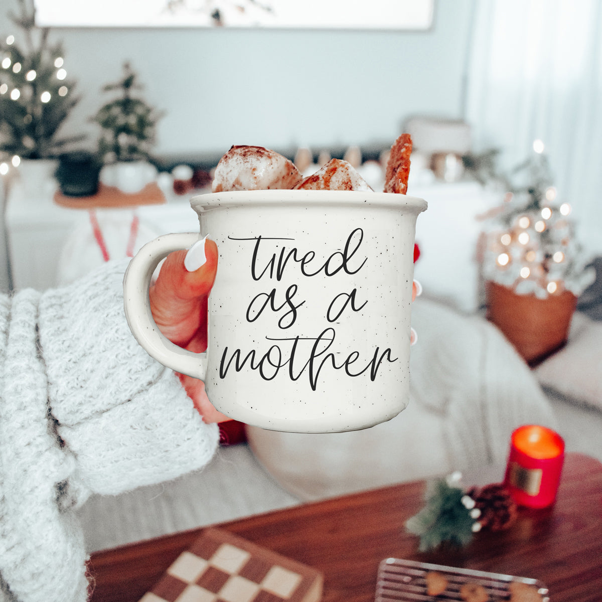 Tired As A Mother Coffee Mug 14.5oz Ceramic Funny Mom Gift