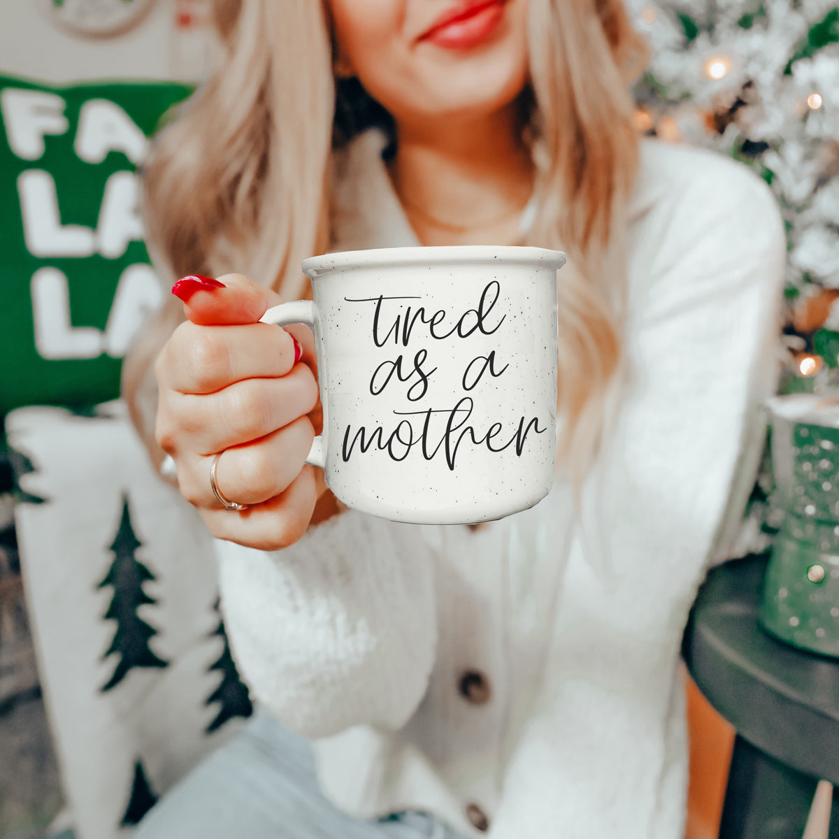 Tired As A Mother Coffee Mug 14.5oz Ceramic Funny Mom Gift