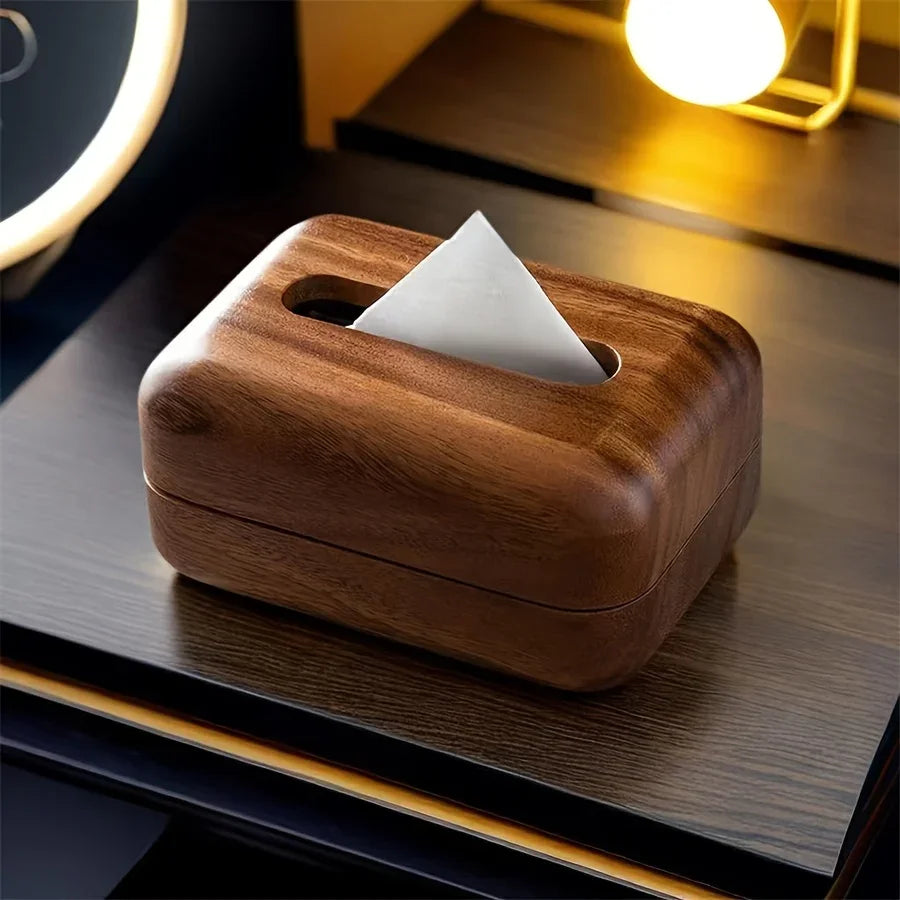 Tissue Box - Handcrafted Wooden with Lid