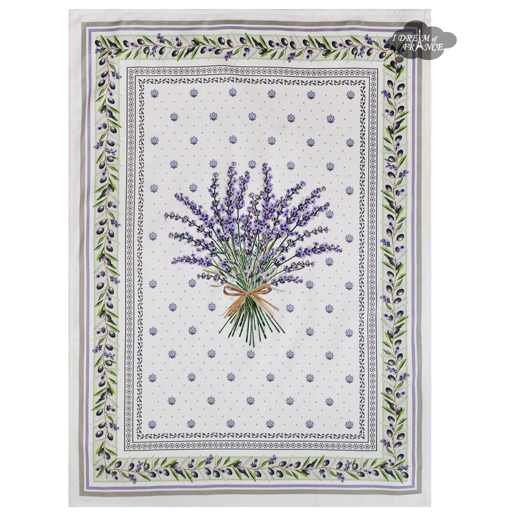 French kitchen towel - Printed cotton - Lauris natural | Tissus Toselli