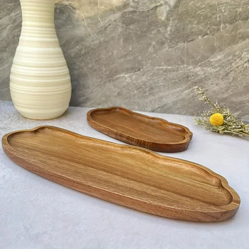 Tray - Wooden Decorative Round