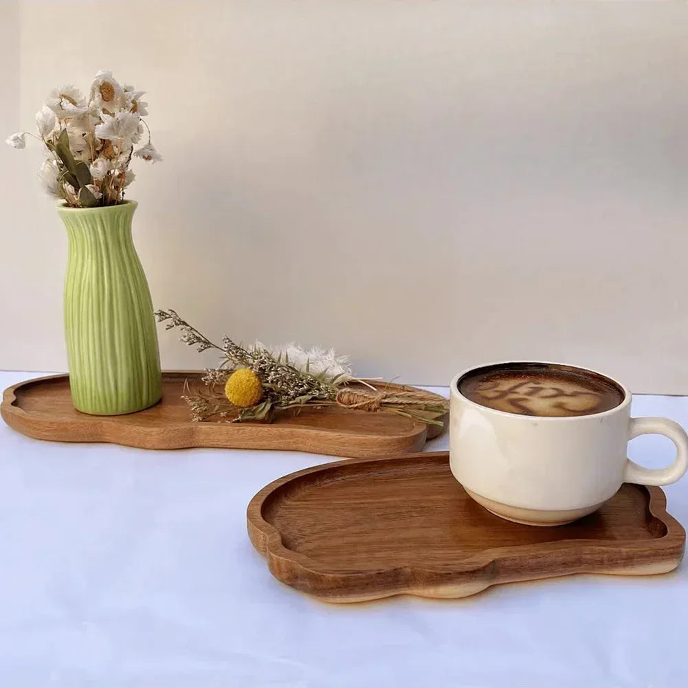 Tray - Wooden Decorative Round