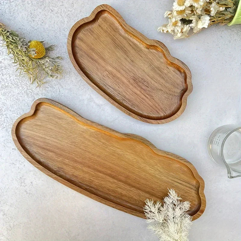 Tray - Wooden Decorative Round