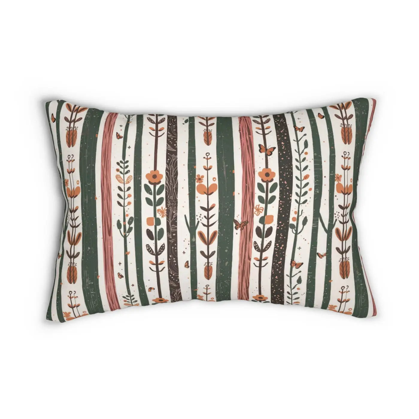 DipaliZ Nature Lumbar Pillow Plants and Flowers 14x22