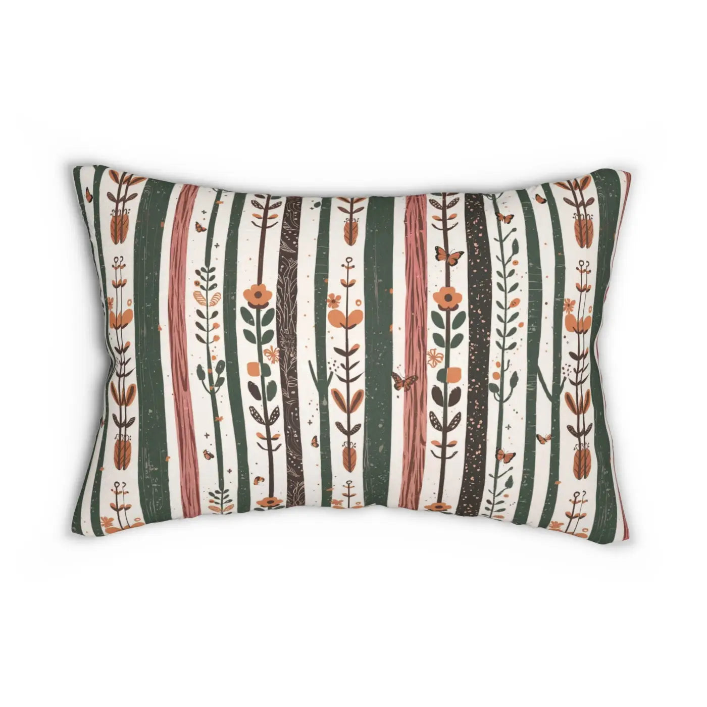 DipaliZ Nature Lumbar Pillow Plants and Flowers 14x22