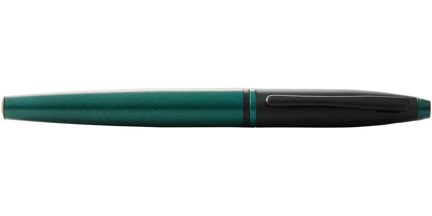 Calais™ Matte Green and Black Lacquer Fine Nib Fountain Pen