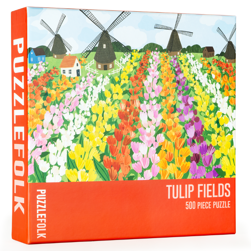 Tulip Fields 500 Piece Jigsaw Puzzle | Puzzlefolk