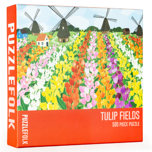 Tulip Fields 500 Piece Jigsaw Puzzle | Puzzlefolk