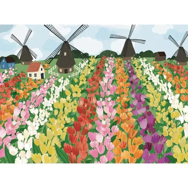 Tulip Fields 500 Piece Jigsaw Puzzle | Puzzlefolk