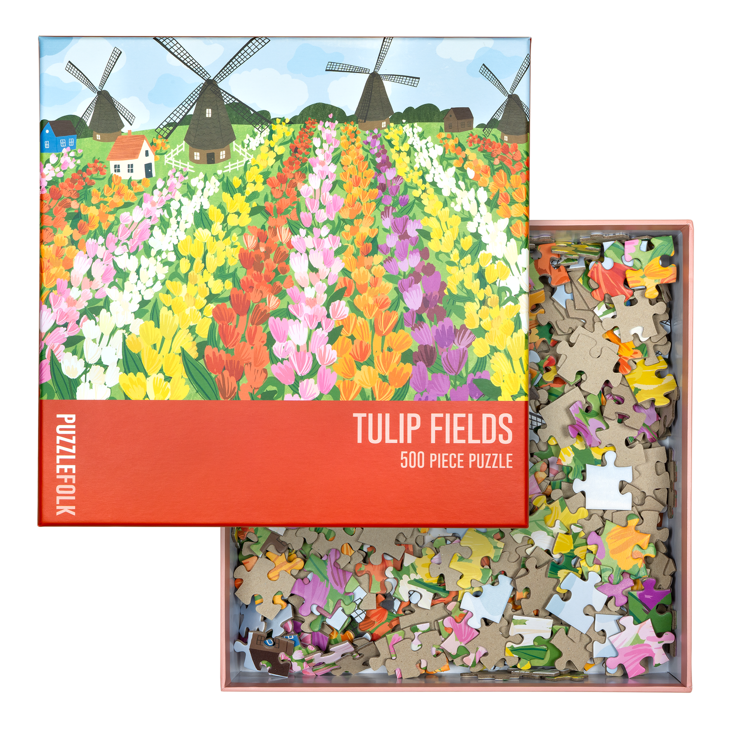 Tulip Fields 500 Piece Jigsaw Puzzle | Puzzlefolk