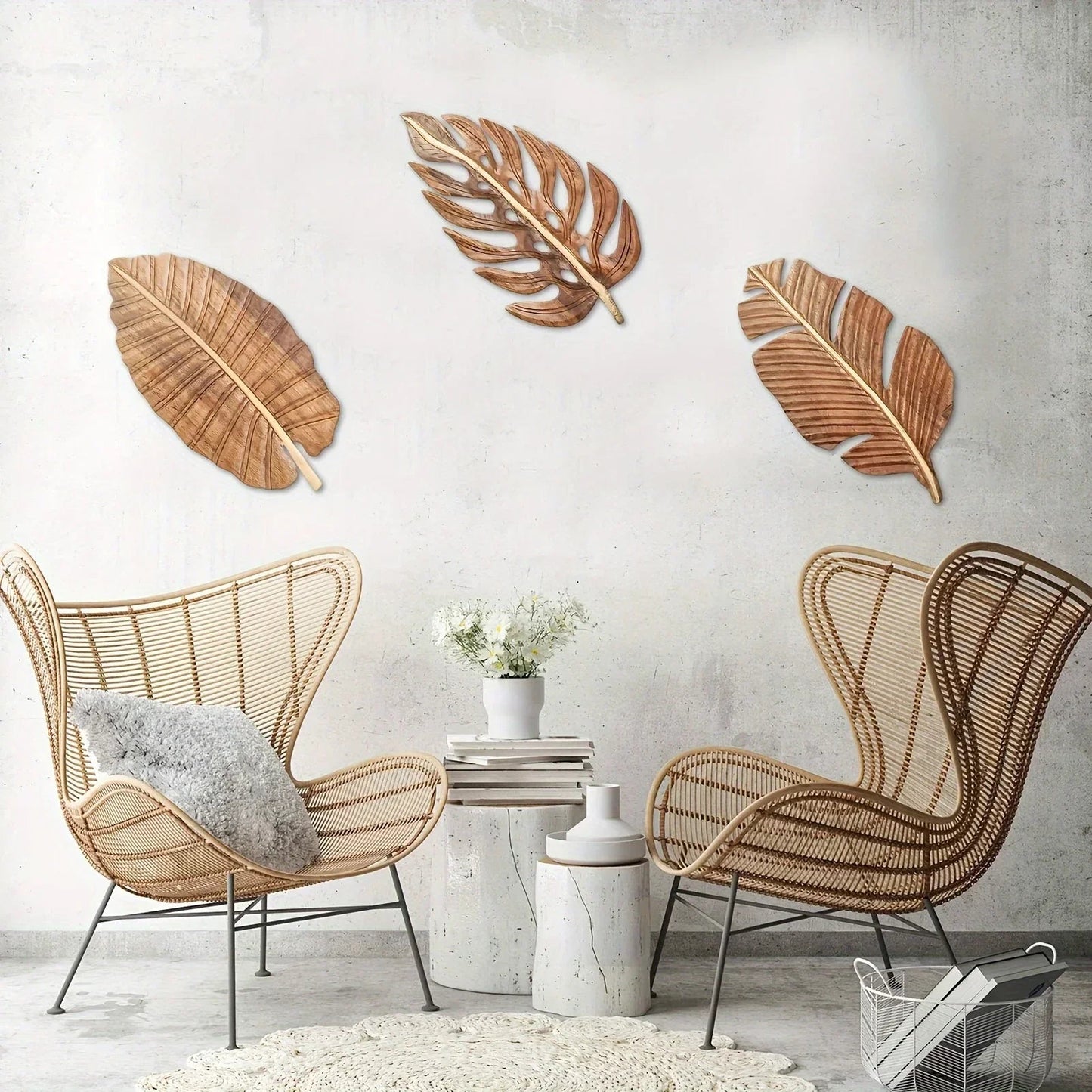 Wall Art - Rustic Mango Wood Leaf