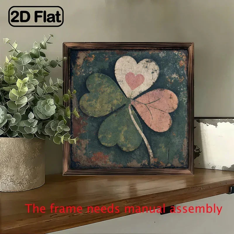 Wall Art - Vintage Wooden 8x8 Inch