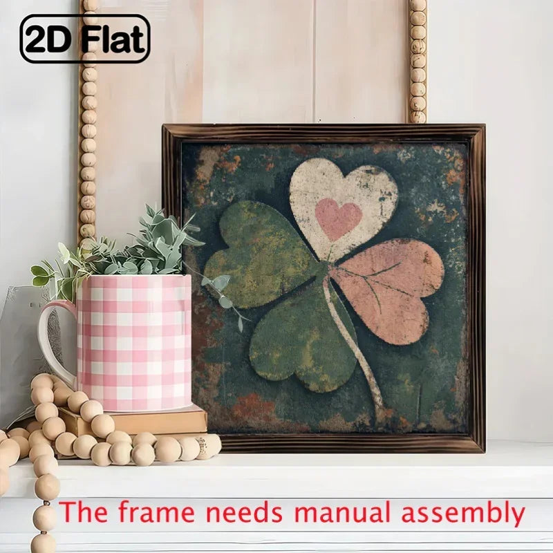 Wall Art - Vintage Wooden 8x8 Inch