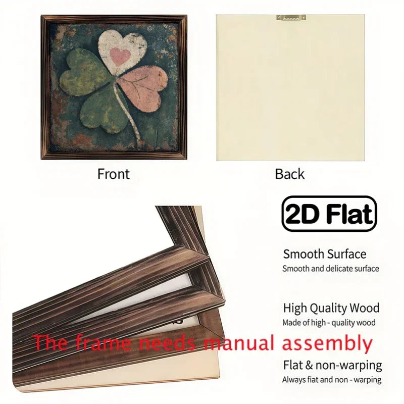 Wall Art - Vintage Wooden 8x8 Inch