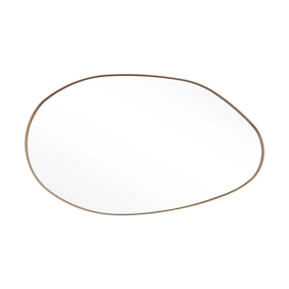 Wall Mirror - Round Gold Metal