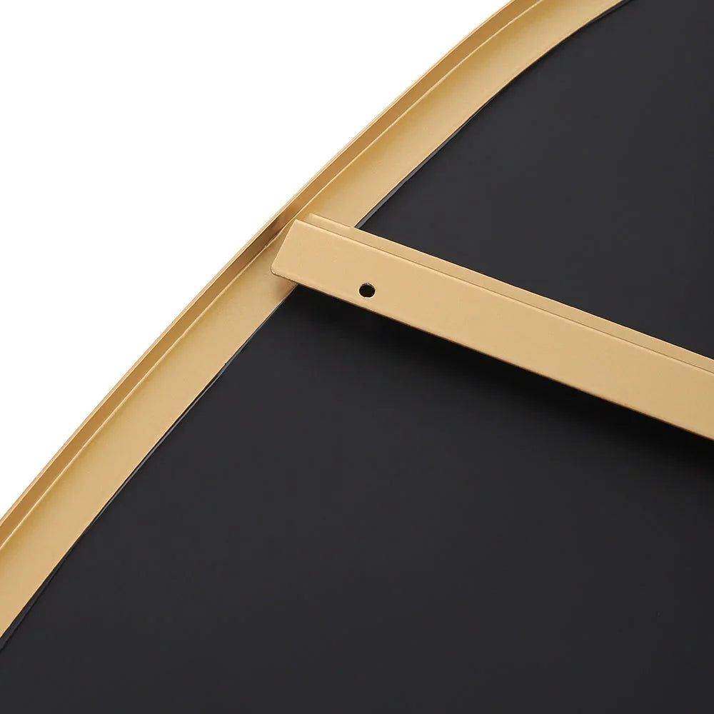 Wall Mirror - Round Gold Metal
