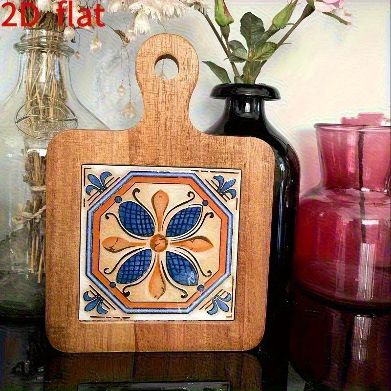 Wooden Heat-Resistant Pads - Floral Vintage