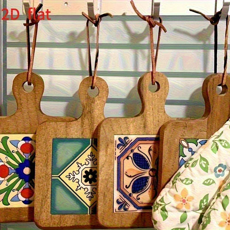 Wooden Heat-Resistant Pads - Floral Vintage