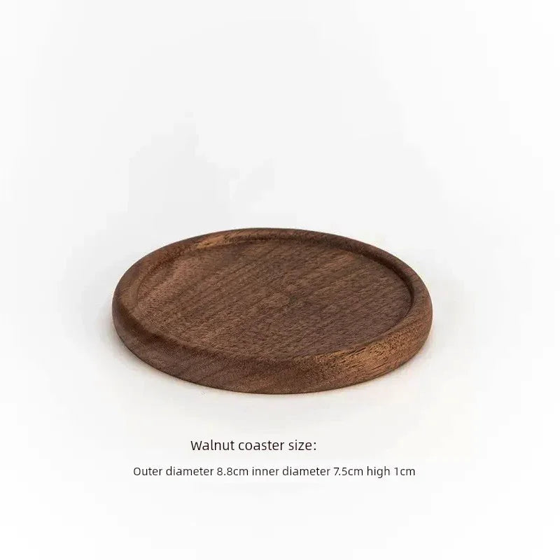 Wooden Round Tea Tray Serving Platter