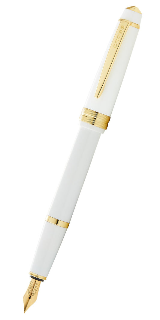 Bailey Light™ Polished White Resin and Gold Tone Extra-Fine Nib Fountain Pen