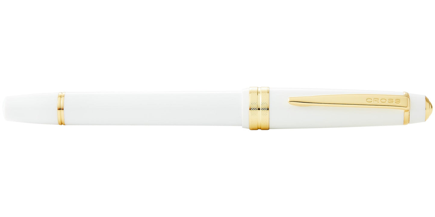 Bailey Light™ Polished White Resin and Gold Tone Fine Nib Fountain Pen